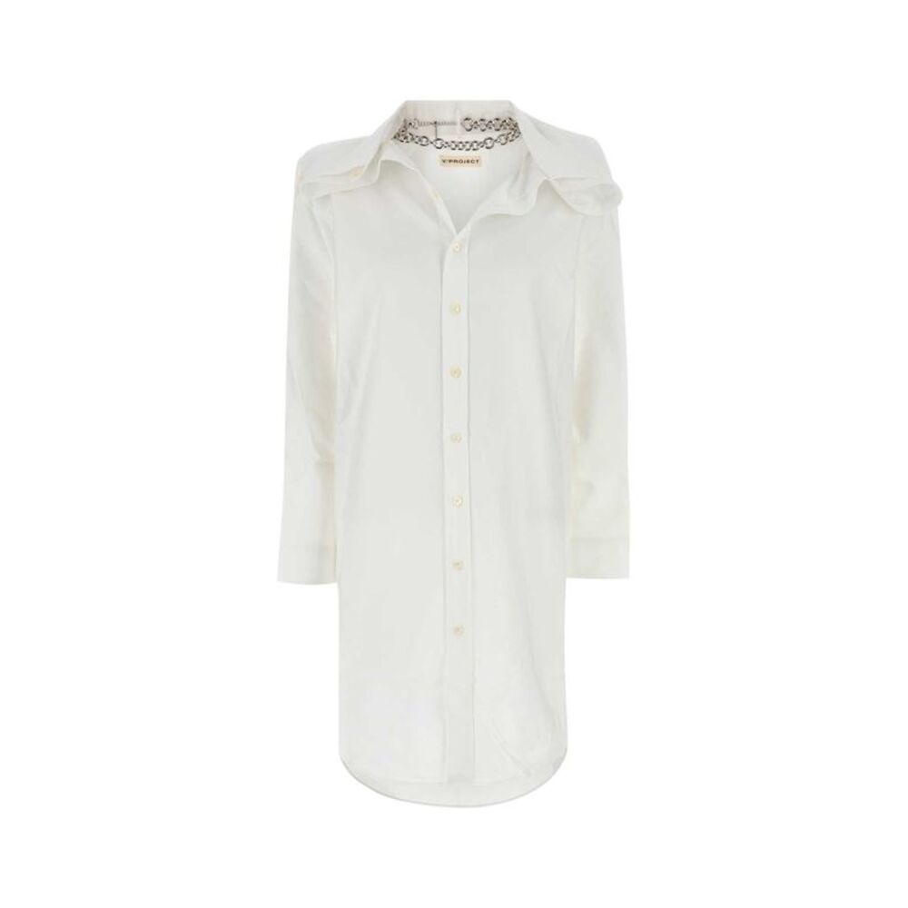 Y Project Women White Oxford Shirt Dress